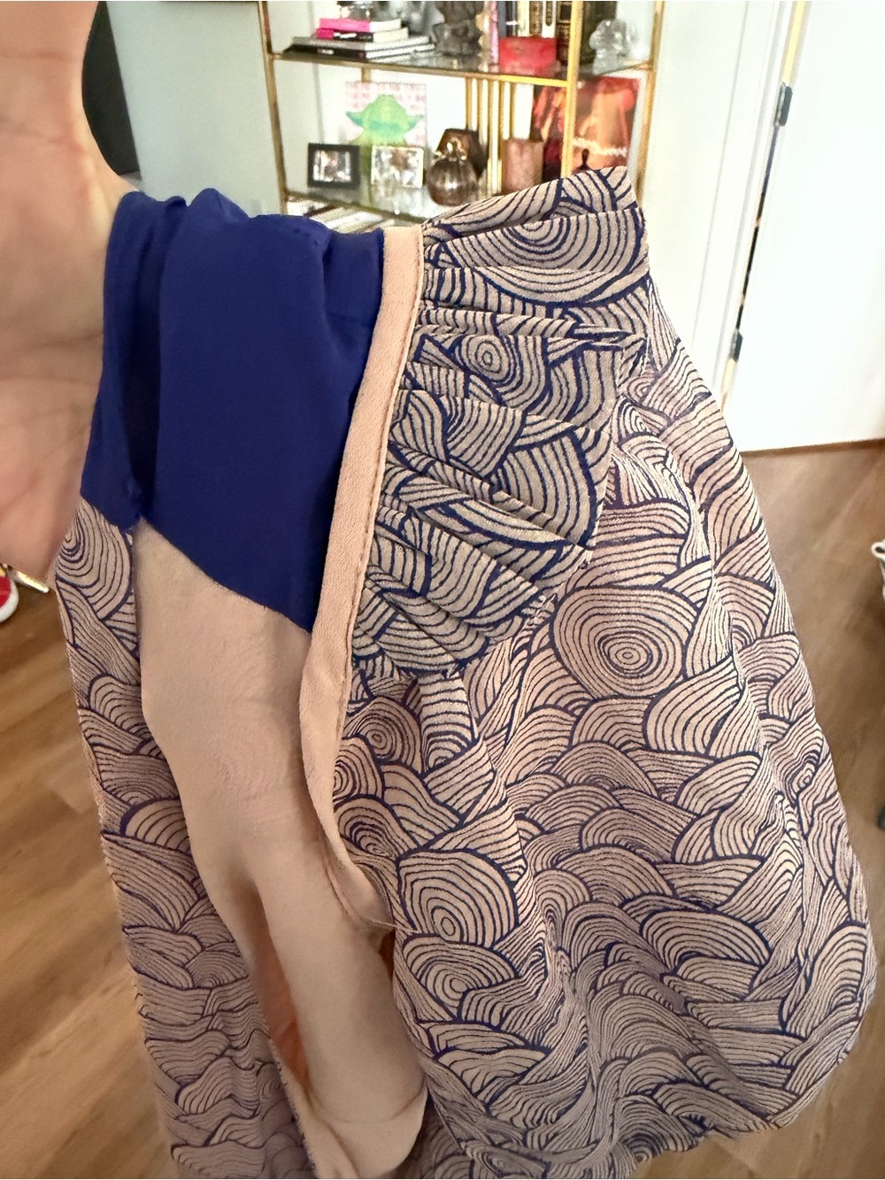 Yasmin LeBon 100% Silk Maxi Dress with Puff Sleeve Tie Waist Size 6 (UK 8) - Picture 12 of 13